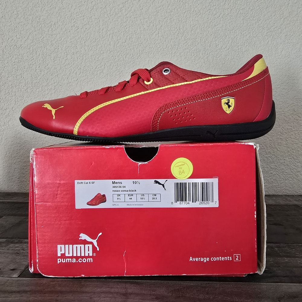 Puma Red and Yellow Ferrari Sneakers